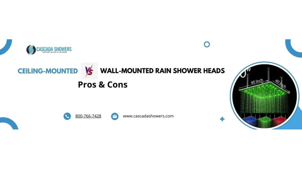 A modern chrome massage shower head installed in a clean, high-end bathroom.
