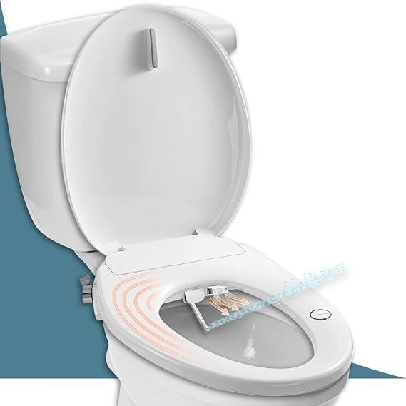 A modern bathroom setting perfect for discussing battery operated heated toilet seat questions.