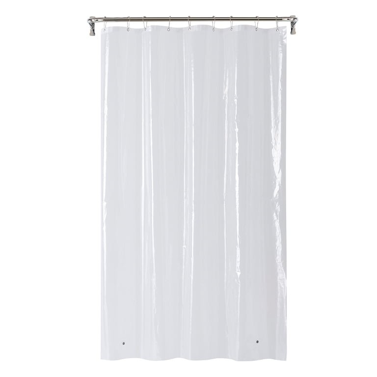 Adding clip-on weights to the bottom of a shower curtain liner.