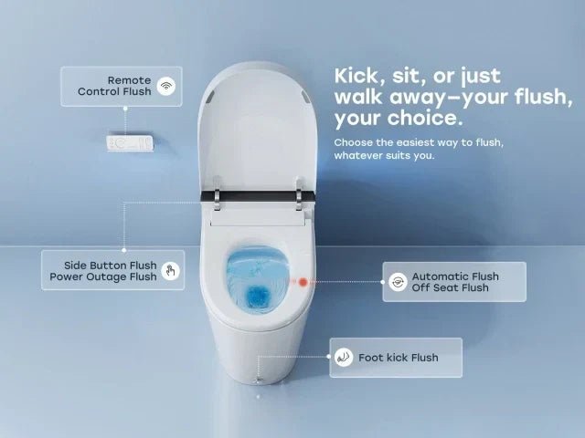 A modern, sleek Horow smart toilet installed in a bright, clean contemporary bathroom.