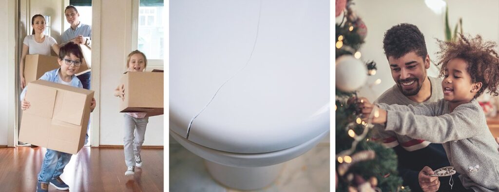 A clean modern toilet seat in a bright minimalist bathroom setting.