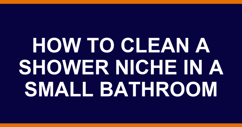 how to clean a shower niche in a small bathroom
