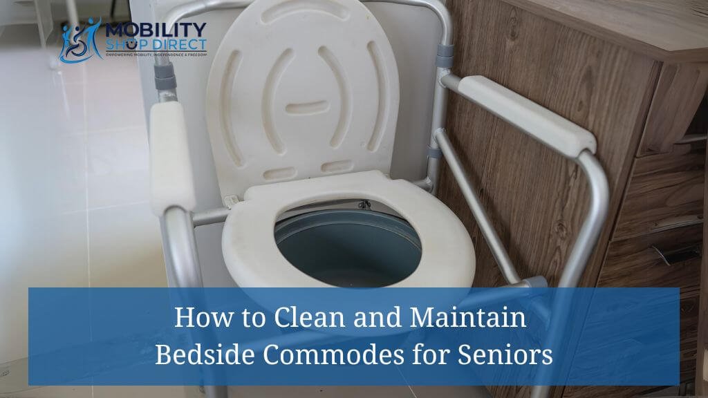 A clean raised toilet seat installed on a toilet for elderly bathroom safety.