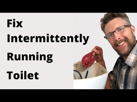 Internal components of a toilet tank showing how to fix a running toilet.