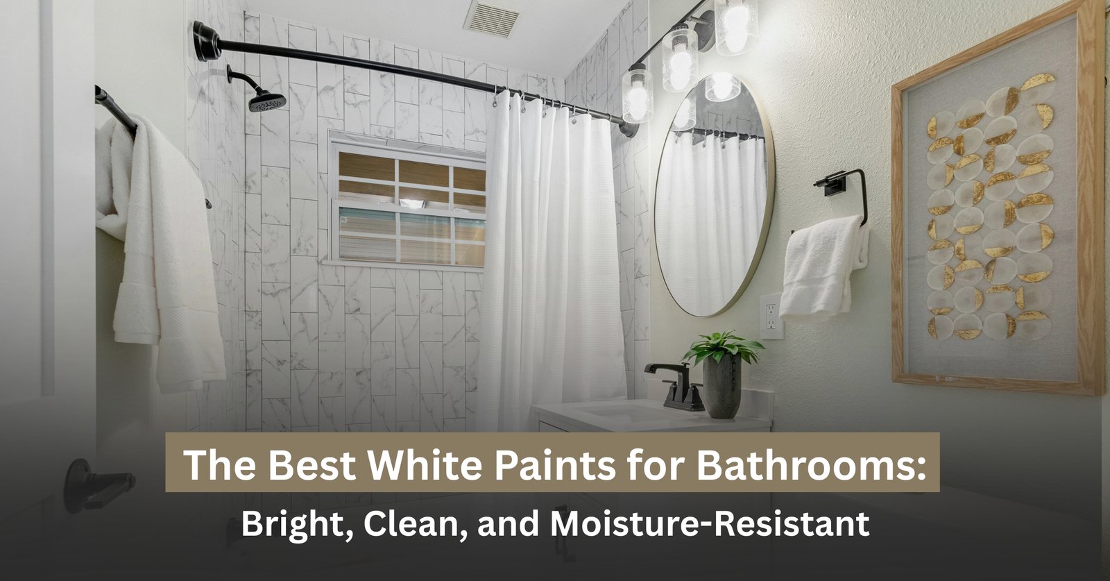Water beading on a moisture resistant bathroom wall compared to standard absorbent paint.