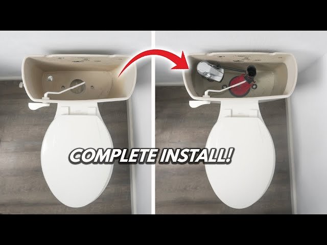 Close up of hands measuring a toilet tank to answer common installation questions.