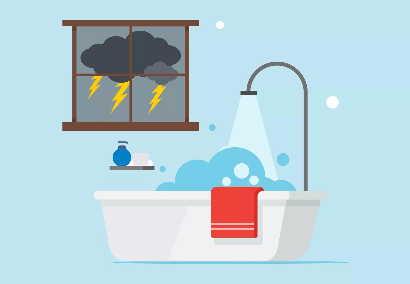 A person noticing the physical signs of static electricity building during a thunderstorm.