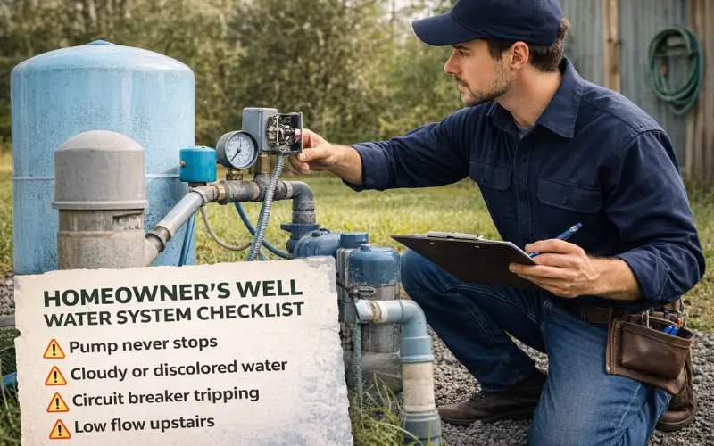 A modern low flow water pump system installed in a residential utility room.
