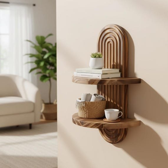 Minimalist bathroom storage bins neatly arranged on a shelf for a clean look.
