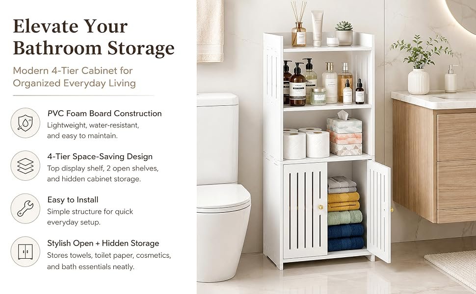 A clean and minimalist bathroom vanity showcasing effective storage ideas for a modern home.