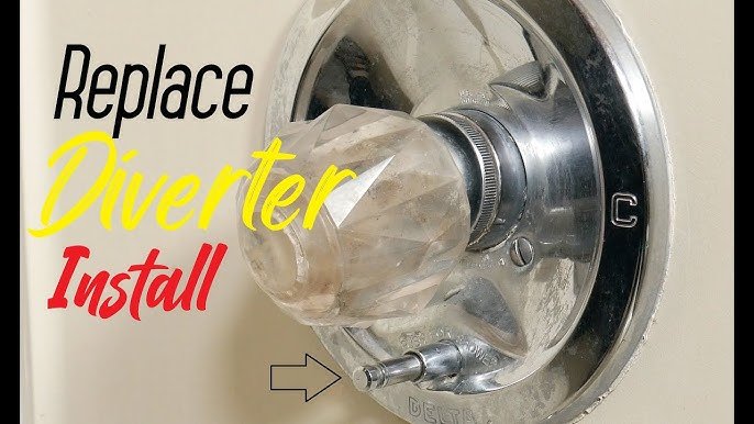 Tools arranged neatly near a shower faucet for troubleshooting common diverter issues.