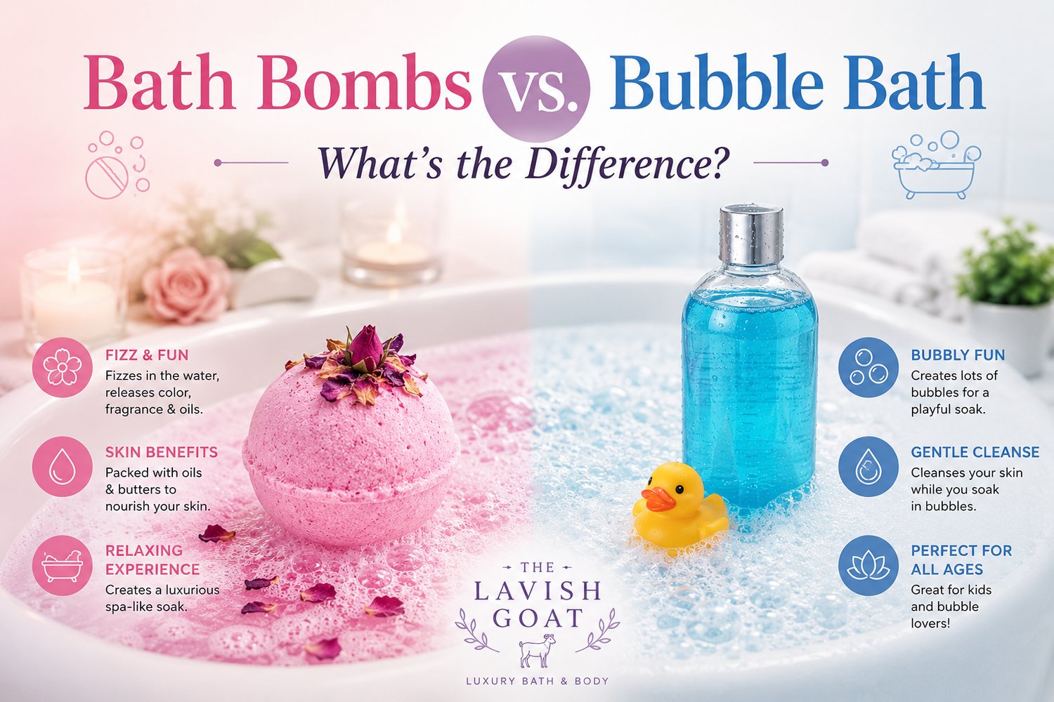 A bath bomb begins to fizz in water to release relaxation benefits.
