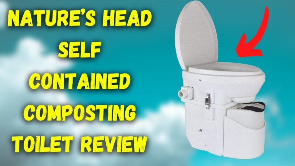 A Nature's Head composting toilet installed in a modern off-grid tiny home bathroom.