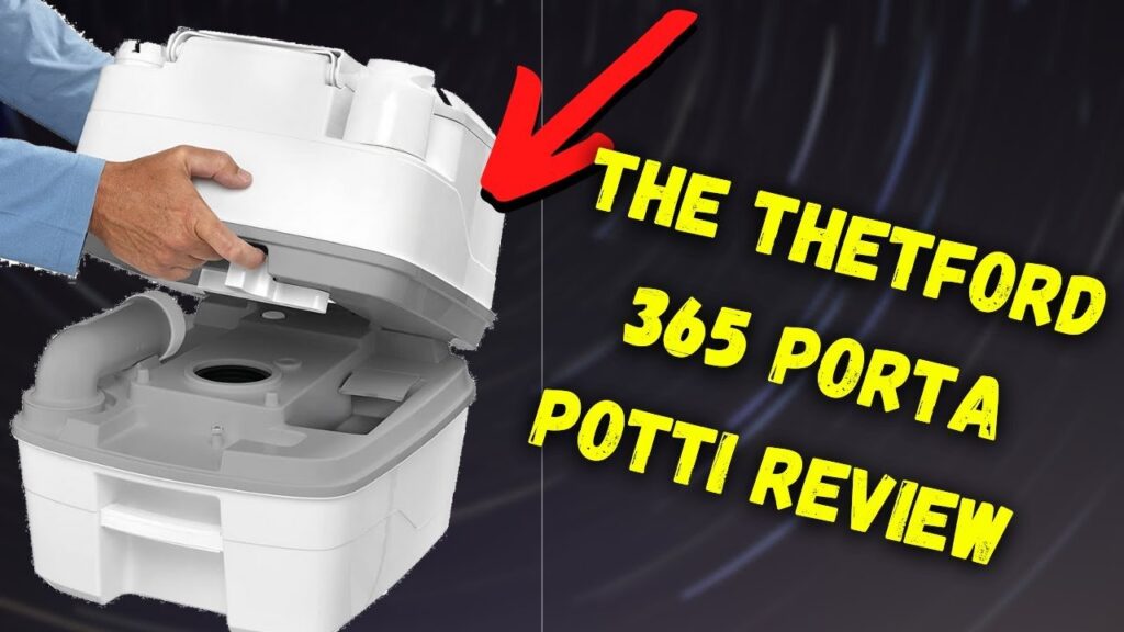 A compact Thetford Porta Potti placed inside a clean and modern camper van.