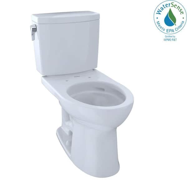 Hands performing maintenance on the internal flushing components inside a toilet tank.