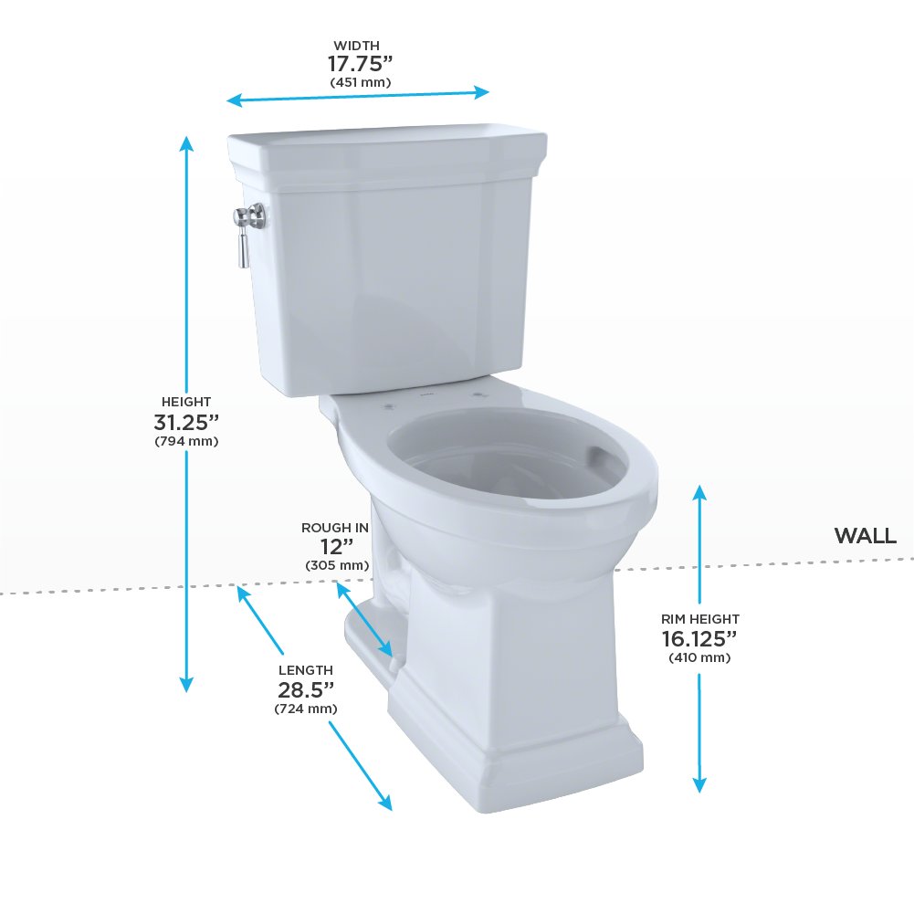 The powerful whirlpool flushing action inside a Toto Promenade II toilet bowl.
