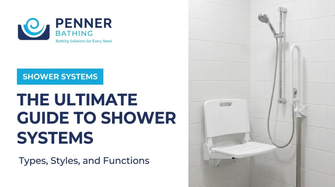 A tablet showing an installation guide for a modern shower pan setup.