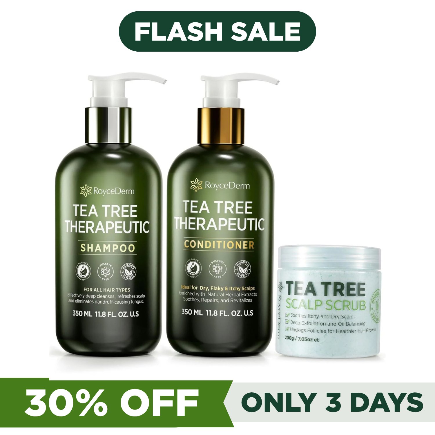 Applying conditioner to hair ends as part of a tea tree oil hair routine.