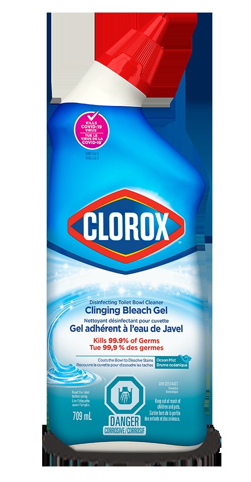A sparkling clean toilet bowl interior indicating successful cleaning with bleach.