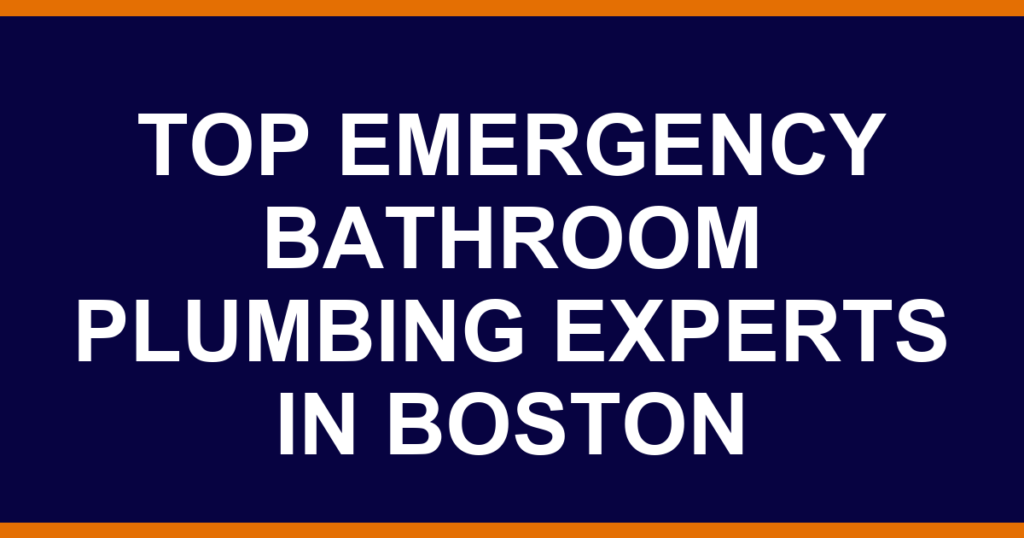 Top emergency bathroom plumbing experts in Boston