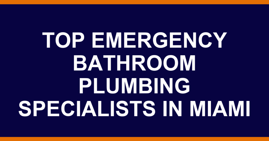 Top emergency bathroom plumbing specialists in Miami