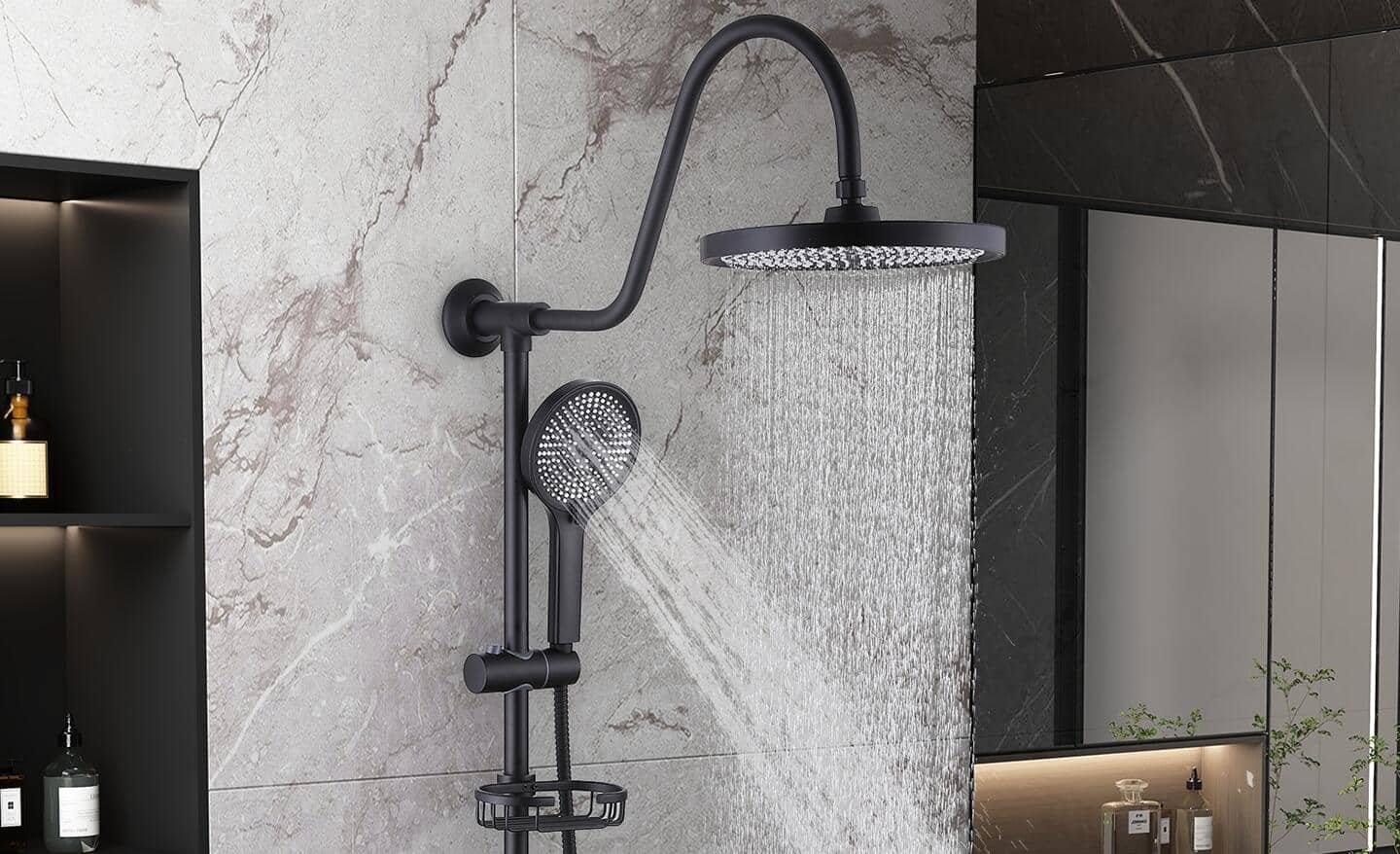 Internal plumbing components for a professional tub and shower faucet combo installation.