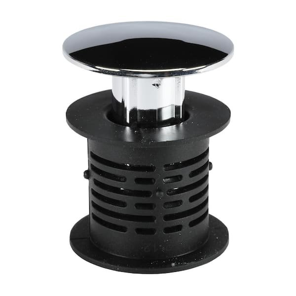 Checking that a tub drain stopper holds water effectively after a successful installation.