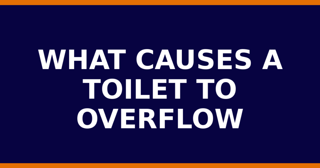 What Causes A Toilet To Overflow