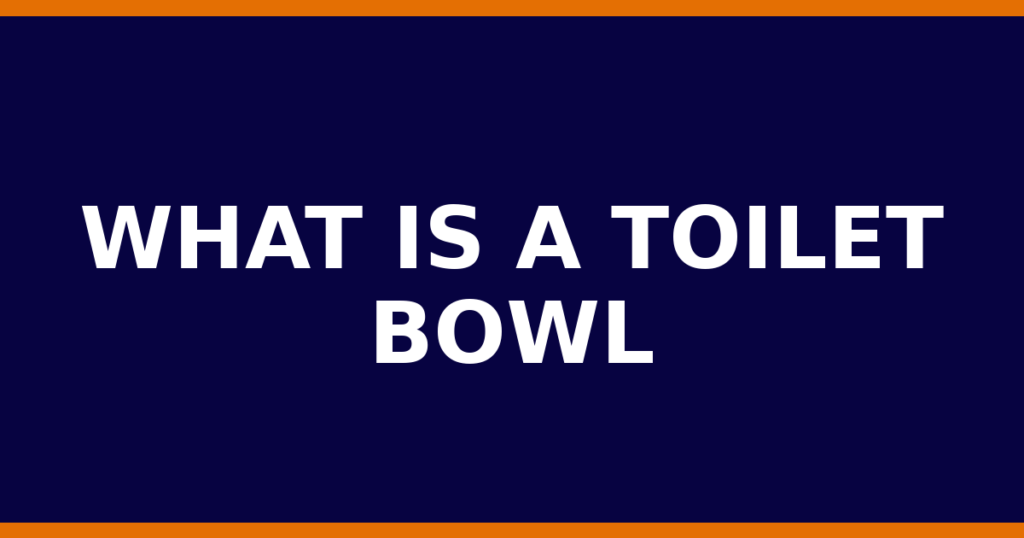 What Is A Toilet Bowl
