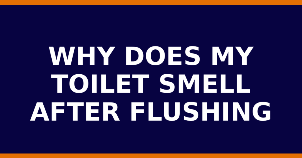Why Does My Toilet Smell After Flushing