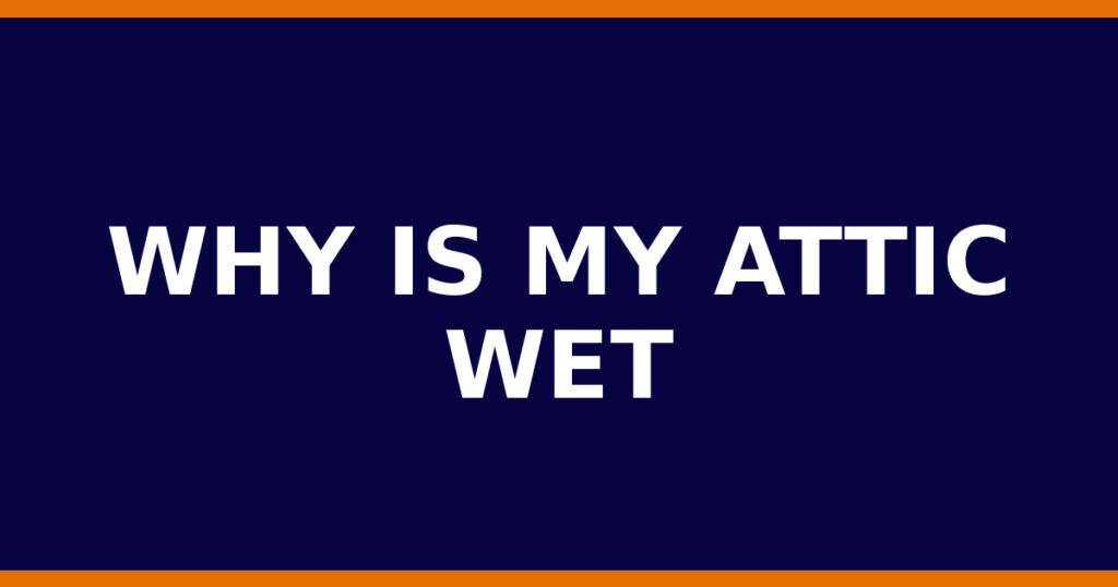 Why Is My Attic Wet